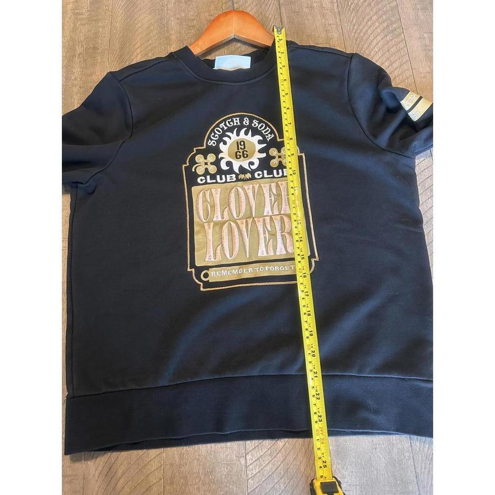 Scotch & Soda Embroidered Clover Lover Organic Cotton Graphic Sweatshirt Small - Picture 10 of 11